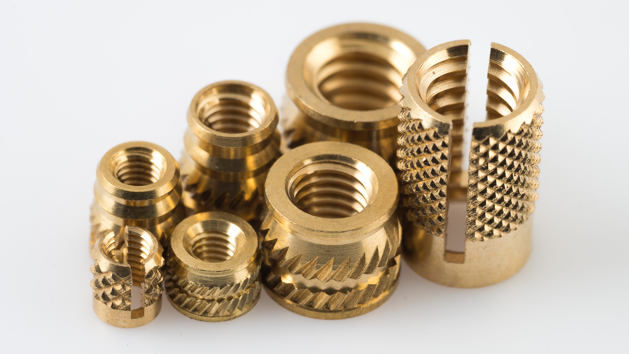 Initeq 20x #10-24 Long Brass Heat Set Inserts For Plastic – 3D Printing, Metal Threads